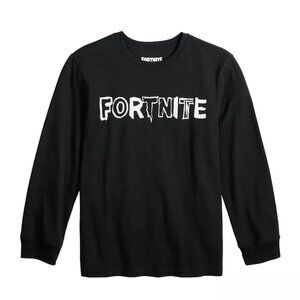 Fortnite Long Sleeve Black Tee Size 14/16 NWT